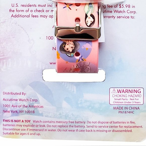 Disney Princess LED Watch Kids Girls Accutime Digital Wristwatch Pink - Picture 4 of 4